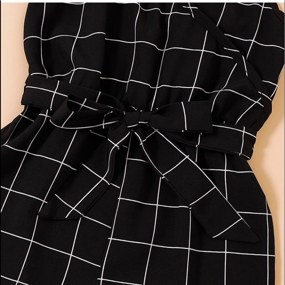 Toddler  Girls Stylish Stripy Plaid Causal Onesie - Picture 4 of 6